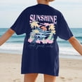 thumbnail image 5 of Trendfront Womens Oversized Graphic T Shirts Tropical Beach Sunshine Back Print Top Casual Loose Fit Short Sleeve Tee Outfits, 5 of 8