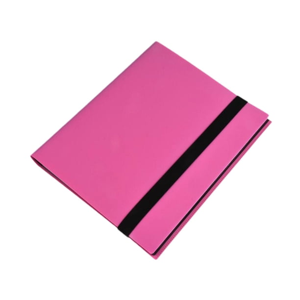 Carpeta de tarjetas, carpeta de 4 bolsas de tarjetas deportivas, páginas de doble cara, álbum de 160 tarjetas Rosa