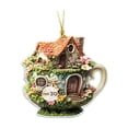 thumbnail image 2 of Tale Coffee Cup Cabin Key Chain Pendant Holiday Gift 2D Acrylic Pendant, 2 of 3