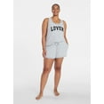 thumbnail image 2 of Joyspun Women's Cozy Lounge Collection Hacci Knit Tank Top and Shorts Pajama Set, 2-Piece, Sizes XS-3X, 2 of 6