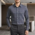 thumbnail image 2 of JAJAHO Mens Jacquard Dress Shirts Long Sleeve Business Casual Button Down Collared Regular Fit Wedding Shirts Trendy Tops, 2 of 4