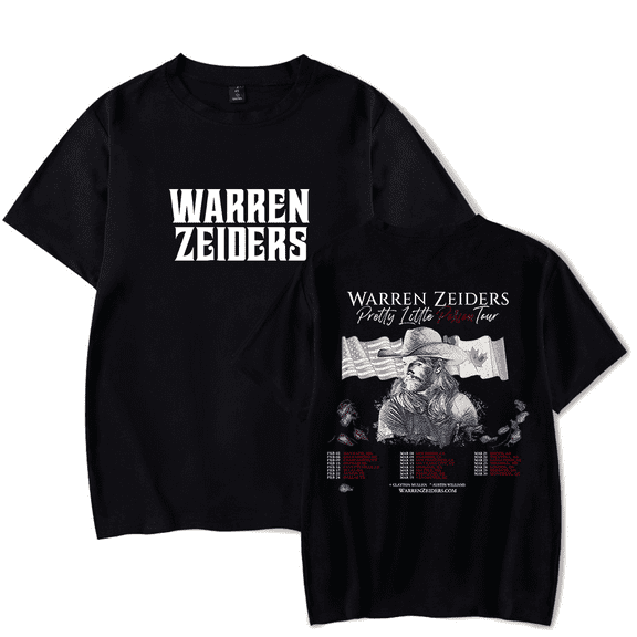 Warren Zeiders Merch Pretty Little Poison Tour T-shirt Short Sleeve Fashion Cool Country Music Merch Hip Hop T Shirt Top Tee