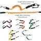 thumbnail image 4 of Greeniant 2 piezas de cuerda de correa de paleta de Kayak caña de pescar elástica cordón de seguridad hebilla de cinturón deportes acuáticos Ropa Deportiva, Zapatos Amarillo Greeniant OD021986-04, 4 of 6