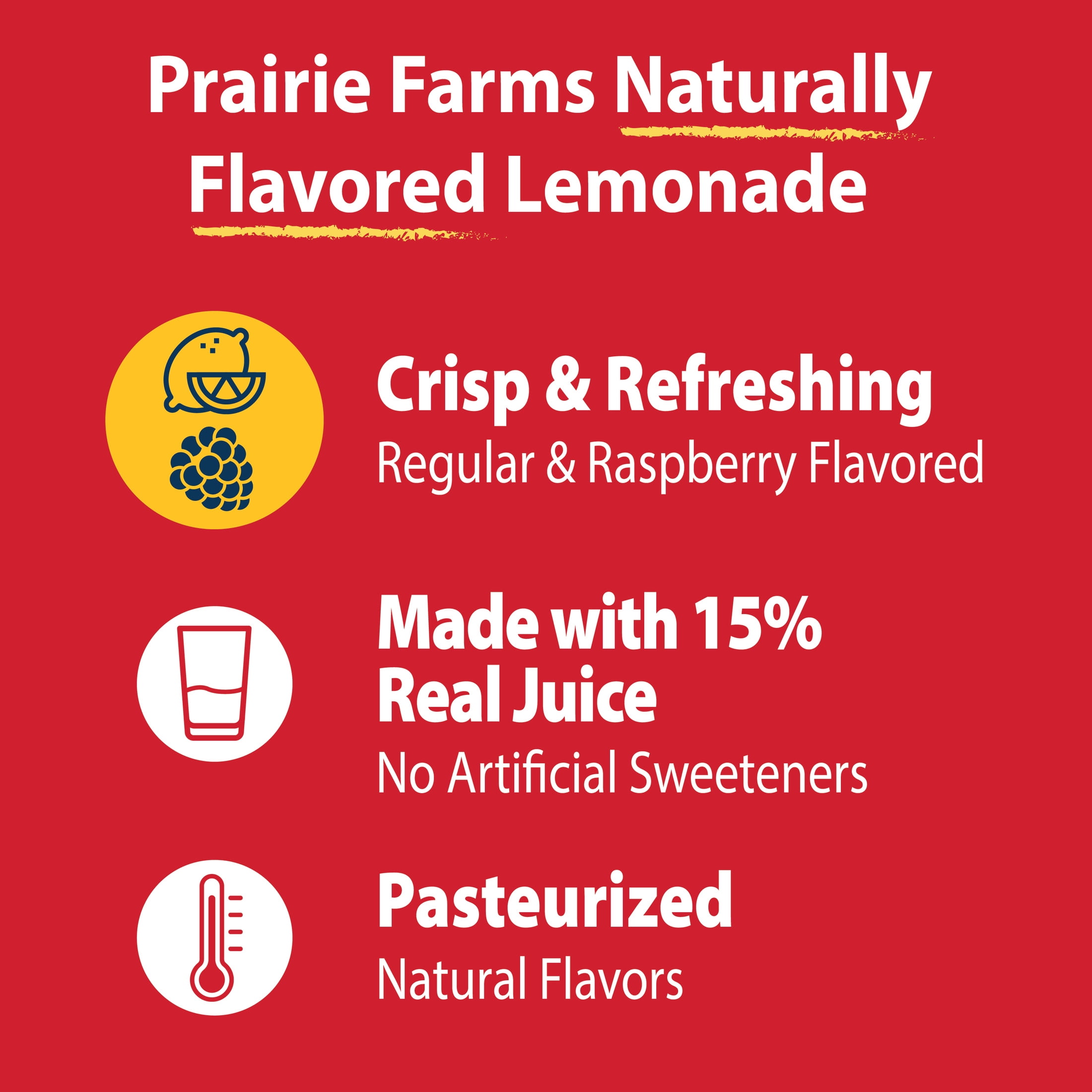 Prairie Farms, Raspberry Lemonade, Half Gallon, 64 Fl Oz