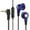 Blue, variant on Mikilon Headphones, Wired Earphones Flat Earbuds Wired Control With Microphone Music And Sports 16mm Dynamics Flat Earbuds