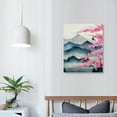 thumbnail image 3 of Nawypu Japanese Wall Art Cherry Blossom Tree Pictures for Wall Decorations Pink Wall Decor Floral Wall Pictures for Bathroom Canvas Art for Bedroom Framed, 3 of 4