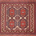 thumbnail image 1 of Ahgly Company Machine Washable Indoor Square Traditional Orange Salmon Pink Area Rugs, 7' Square, 1 of 7