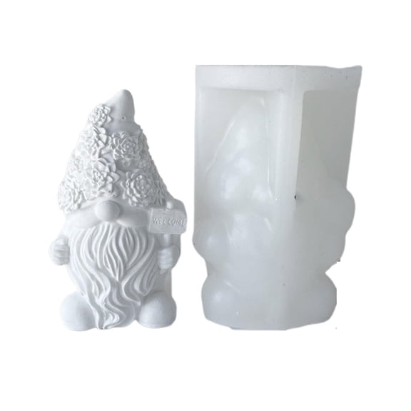 Silicone Mold Gnome Mold 3D Gnome Mold Epoxy Dwarf Plaster Mold for Soap Gnome Resin Molds Christmas Home Decorations