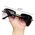 thumbnail image 6 of sunsanly Lady Sunglasses Eye Protection Rimless Gradient Color Sunscreen Anti-UV Decorative Outdoor Vacation Beach Sunglasses Eye Wear Accessories, 6 of 8