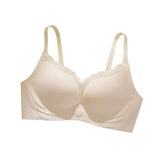 IROINNID Women's Wire-Free Bras Solid Comfortable Breathable Anti-Exhaust Base Non-Steel Ring Non-Magnetic Buckle Beauty Back Underwear