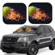 thumbnail image 1 of Balery Tennis Ball In Fire1 Parasol para parabrisas de coche de 2 piezas | Parasol plegable para parabrisas delantero de coche para la mayoría de sedanes-Large, 1 of 6