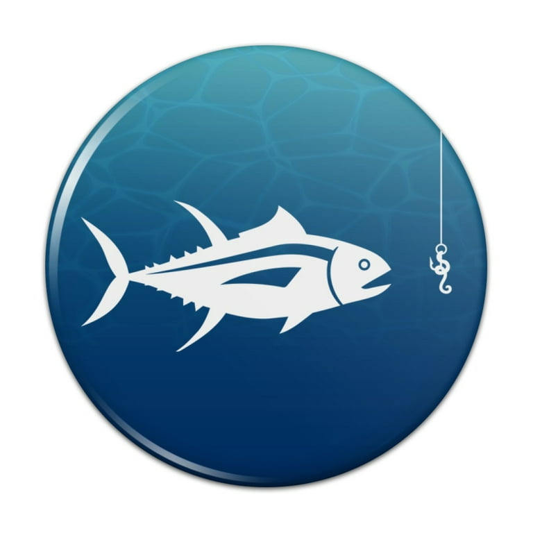 Tuna Fish Fishing Fisherman Pinback Button Pin 