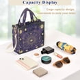 thumbnail image 4 of Corduroy Tote Bag for Women Shoulder Handbags Fashion Ladies Purses Satchel Messenger Bags Gold Celestial Pattern S, 4 of 8