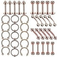 thumbnail image 2 of Piercing Jewelry Stainless Steel Nose Ring Eyebrow Nail Tongue Nail Set 40pcs, 2 of 5