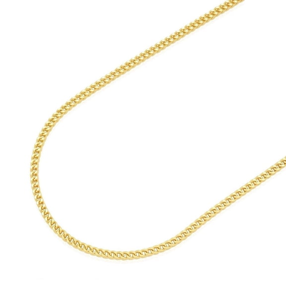 1.8mm Thick Franco Link Chain Necklace Lobster Clasp 10K Yellow Gold 18" - 30"