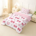 thumbnail image 2 of Erosebridal Pink Coquette Bow Kids Twin Comforter Sets,Football Sport Ball Games Bedding Set For Soccer Girls,Pink Reversible,2pcs, 2 of 7