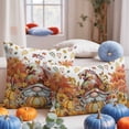 thumbnail image 5 of Decorative Throw Pillow Covers 20x20 Inch Set of 2 Gnome Pumpkin Fall Decor Pillow Cases for Couch, Maple Leaves Fox Rabbit Cushion Case for Living Room Bedroom Bed Car Chair, 5 of 9