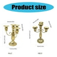 thumbnail image 5 of Baroques Iron Candlestick Holder Antiqued Vintage Candle Stand 4 Arms Candelabra, 5 of 9