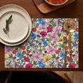 thumbnail image 5 of Pioneer Flower Floral Print Pattern Summer Placemats Table Placemats Set Of 4-Linen Kitchen Washable Placemats Table Mats 12x18 Inch Non-Slip Heat Resistant, 5 of 6