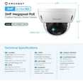 thumbnail image 4 of Amcrest 5MP POE Camera, Outdoor Vandal Dome Security POE IP Camera, 5-Megapixel, 98ft NightVision, 2.8mm Lens, IP67, IK10 Resistance, MicroSD 256GB (Sold Separately), Cloud, NVR (IP5M-D1188EW-28MM), 4 of 6