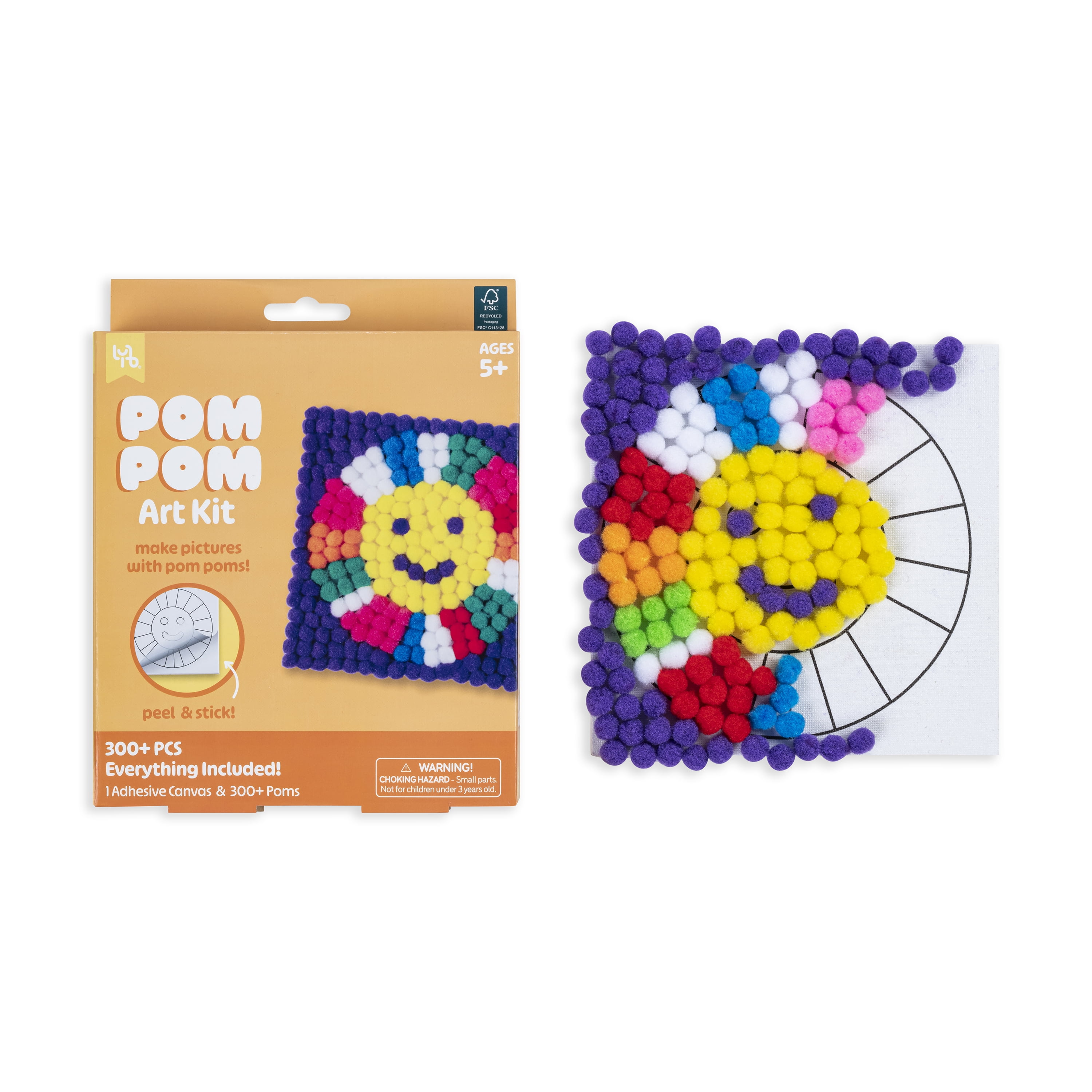 Little Yellow Bicycle Pom Pom Sunshine Art Kit