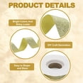 thumbnail image 7 of 1" x 10 Yards Sparkle Ribbons, Gift Wrapping Crafts Cut Edge Ribbon, Gold, 7 of 7