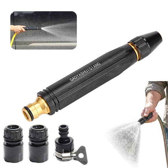 Liyquint 1 PCS High Pressure Water Jet Sprayer, Power Washer Nozzle & Connector Set with 3 Adjustable Spray Modes, Multipurpose Cleaning Tool for Car, Yard and Pets.