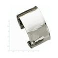thumbnail image 2 of 14k White Gold WG 37mm Hammered Polished Bangle Bracelet, 2 of 2