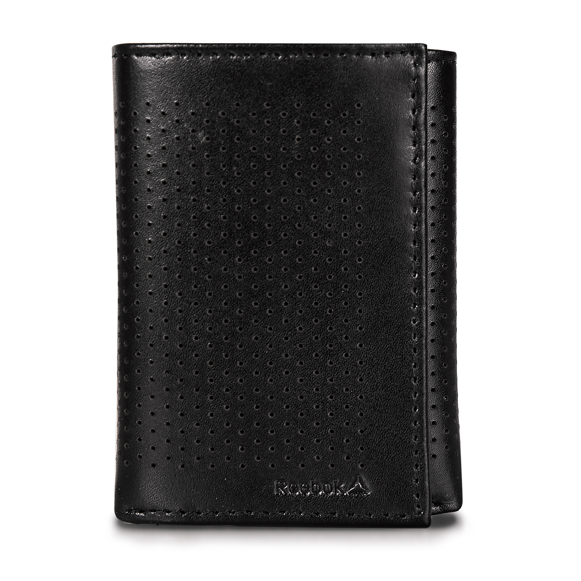Reebok Perforated Trifold Wallet, Black