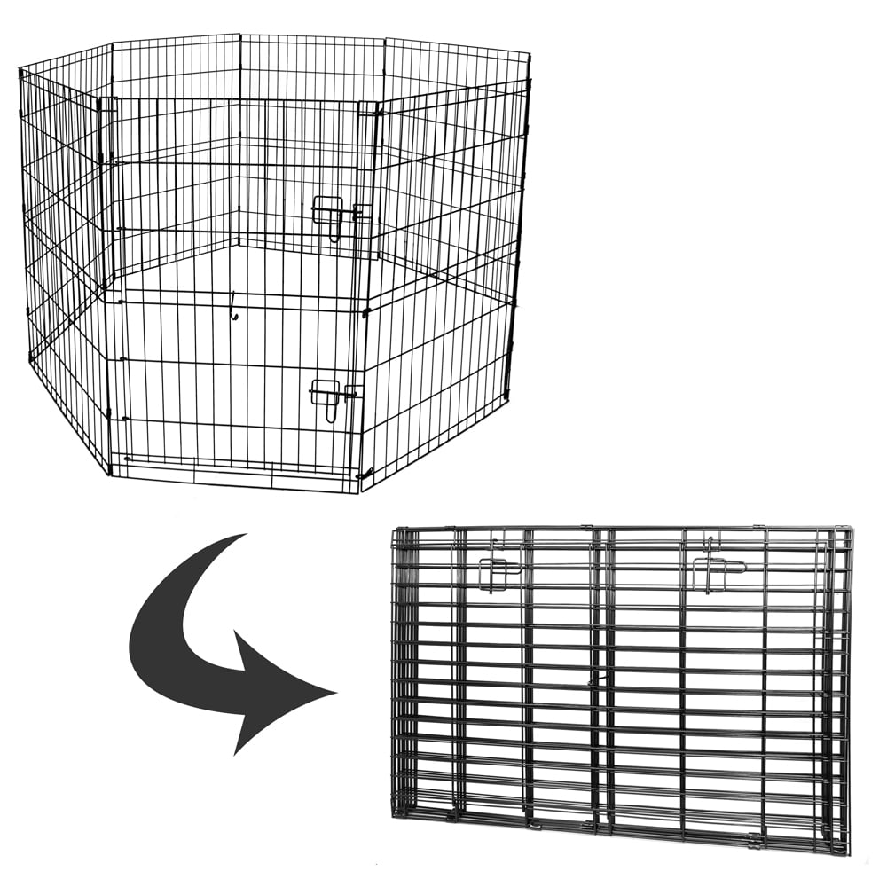 Blue Beagle Pet Exercise Pen, 36" Large Indoor & Outdoor Playpen for Dog