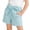 Mint Green, variant on Shorts for Toddler Girls, Elastic Waist Cute Bow Plaid Print Summer Fashion Casual Shorts Red Size 3-4