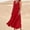 Red, variant on FengLS Women Summer Maxi Dresses Flowy Wide-Hemmed Cotton Linen Long Dress Front Pleat Wide-Strap Tank Dress with Pockets