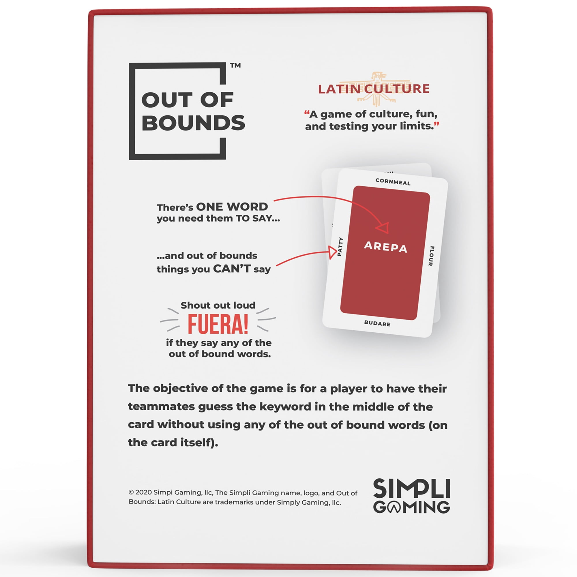 Simpli Gaming: Out of Bounds: Latin Culture - Party Card Game, A Game Of Culture, Fun & Testing your Limits, Say The Right Words, Ages 13, 4+ Players
