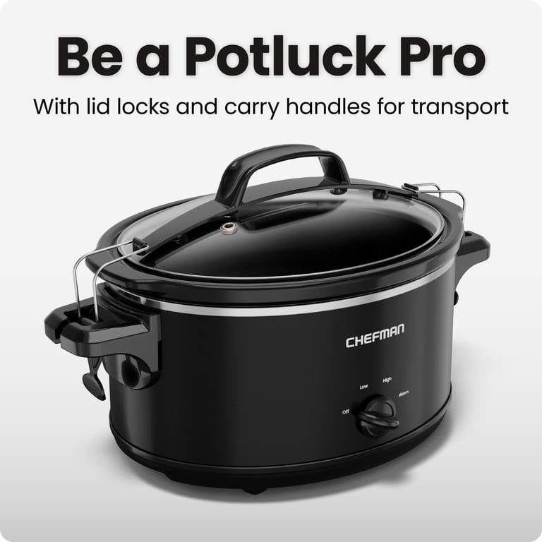 Chefman 6-Quart Slow Cooker with Tempered Glass Lid photo 4