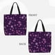 thumbnail image 2 of Balery Purple Snow Flakes Bolsa de Mano para Mujeres con Cremallera, Bolsa de Gimnasio con Compartimentos, Bolsa para Laptop, Bolsa para Trabajo, 2 of 7