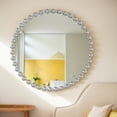 thumbnail image 5 of Madison Park Beaded 36" Dia Round Wall Mirror, with Luxury Iron Framed, Modern Wall Mounted Mirror for Home Décor, Silver, 5 of 7