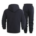 thumbnail image 4 of Chiccall Mens Casual Fleece Tracksuit Set with 4 Zipper Pockets 2 Pieces Sweatsuits Hooded Full Zip Hoodie & Jogging Pant, 4 of 5