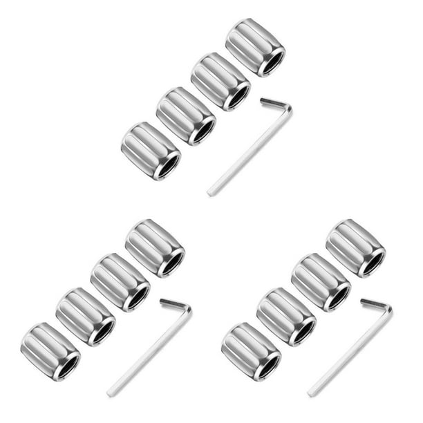 Scienceny Paquete de 4 tapas de válvula de neumático de coche de aleación de aluminio, anillo de sellado de goma profesional portátil, reemplazo de Type1 NO1 Scienceny CBP449022