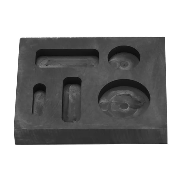 5In1 Graphite Casting Ingot Mold Coin Combo Metal Casting Refining Bar for Melting Casting