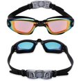 thumbnail image 4 of Gafas de natación, gafas de natación sin fugas antivaho adultos hombres mujeres jóvenes y adultos naranja brillante rojo oso de fresa  Juguete, 4 of 6