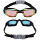 thumbnail image 4 of Gafas de natación, gafas de natación sin fugas antivaho adultos hombres mujeres jóvenes y adultos naranja brillante rojo brillar Juguete, 4 of 6