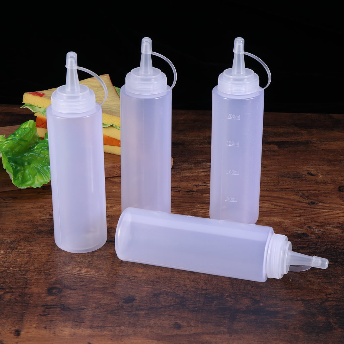 12pcs Salad Dressing Bottle Portable Convenient Practical Empty Bottles for Home 