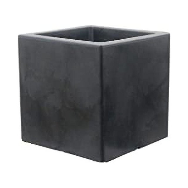 Ecobo Maceta Cuadrada Ecológica 30,5 cm, Estilo Bloco, Uso Interior/Exterior, Duradera, Versátil y Ligera, Diseñada por Artesanos Brasileños, Diseño Contemporáneo, Color Negro.
