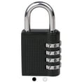 thumbnail image 1 of 4 Pack 4 Digit Combination Padlock Heavy Duty Combination Code Lock, Black, 7.9*4cm, 1 of 4