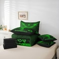 thumbnail image 6 of Homewish Modern Stereoscopic Geometric 7-Piece Bedding Comforter Set,Baseball Sport Theme King Bedding Sets,Green Black Bed Sheets For Kids Boy,Microfiber Bedroom Decor Reversible, 6 of 8