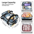 thumbnail image 3 of Animal Double Layered Insulated Refrigerated Lunch Bag with Two Compartments - Large Capacity Hand Carry Meal Bag - 7.1x11.4x16.1 Inches, 3 of 6
