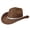 Brown, variant on Cowboy Cowgirl Hat For Women Men Western Hats Rhinestone Cowboy Hat Wide Brim Cow Girl Rodeo Hat Felt Jazz Cap For Rodeo Party