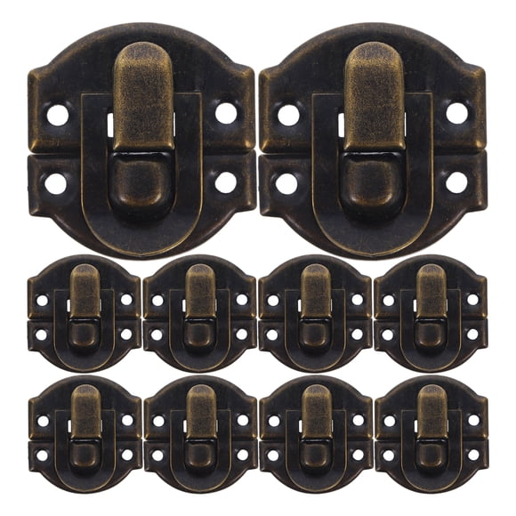KAKOWELY Antique Hasps 20pcs Antique Hasps Iron Lock Catch Latches for Jewelry Chest Box Suitcase Buckle Clip Clasp Vintage 3x2.8cm1.18"X1.1"X0.39"