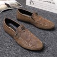 thumbnail image 4 of Business Daily Leather Moccasin Shoes Quick Side Zipper Lightweight Comfort Walking Sneakers, 4 of 6