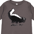 thumbnail image 4 of Inktastic Animals Cute Skunk Wasn't Me Boys or Girls Long Sleeve Toddler T-Shirt, 4 of 5